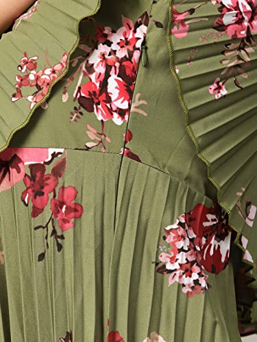 Image of Sassafras Women Floral Strappy Pleated Maxi Dress