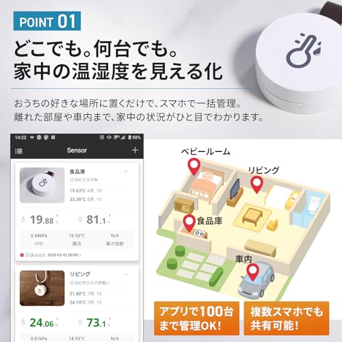 JJ JULIE JAPAN スマート温湿度計