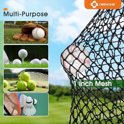20ft Baseball Batting Cage Net, Fully Enclosed Baseball & Softball & Golf Batting Cages with Frame and NET for Pitching Training, Heavy Duty Training Equipment Netting Backstop for Home Backyard - Thumbnail 4