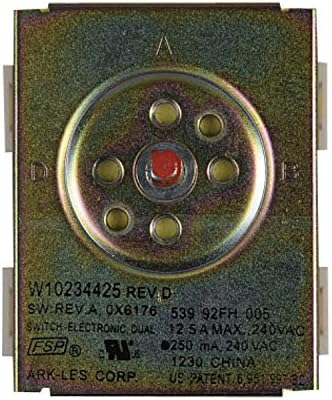 ForeverPRO W10234425 Switch Inf for Whirlpool Cooktop 1548306 AH2366868 EA2366868 PS2366868