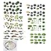 Daimay 12 Fogli Simulazione 3D Foglie di Pesce Lenticchia d'Acqua Koi Pond Adesivo Pellicola Trasparente Adesivo Decorativo in Resina Stampo Fai-da-Te per la Pittura Creazione di Gioielli 6 Stili