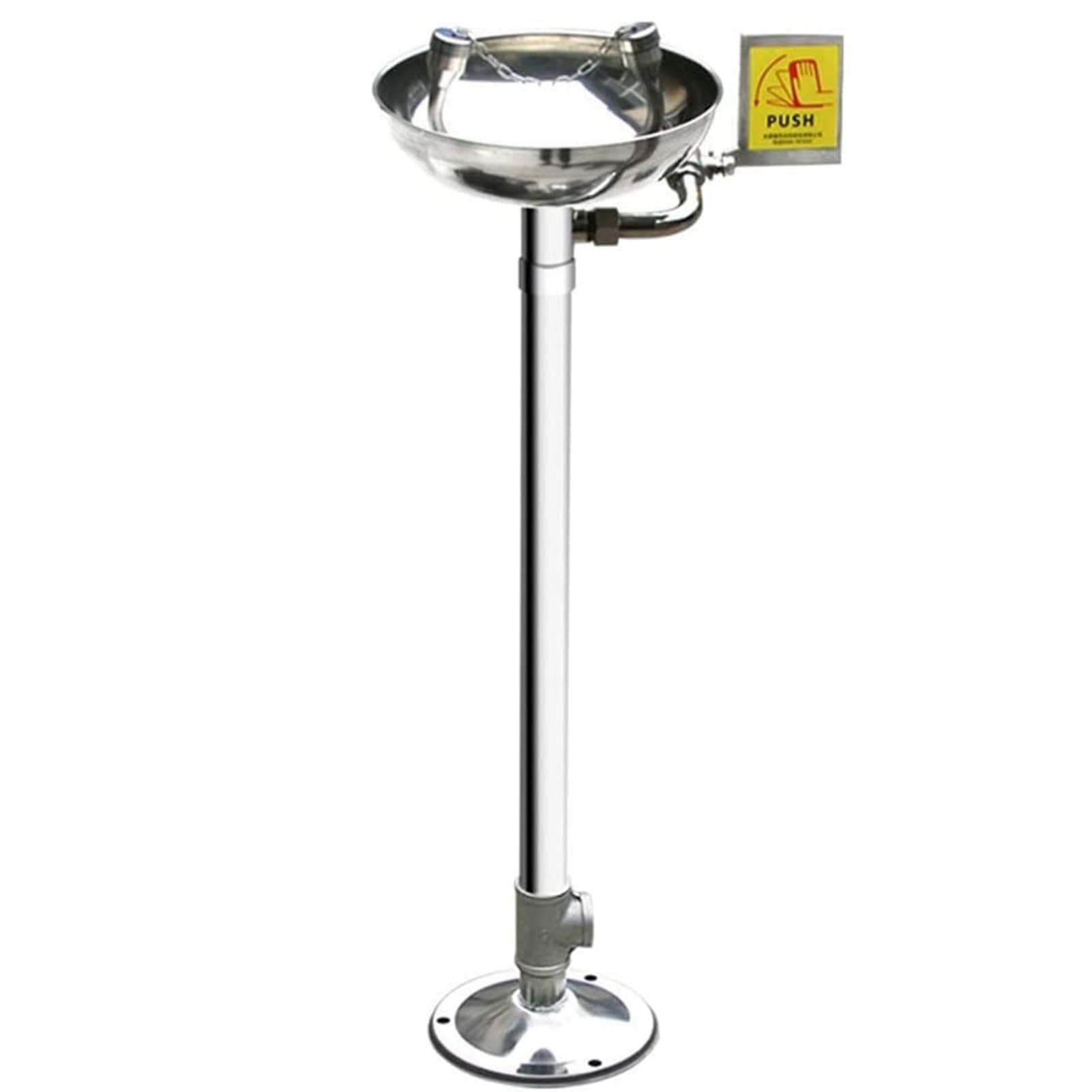 ZTCHSENZT Safety Eyewash,Emergency Eye Wash Station, Floor-Mounted Stainless Steel Unit for Industrial and Laboratory Safety
