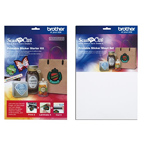 Brother ScanNCut CAPSKIT1 Printable Sticker Starter Kit - Want It All