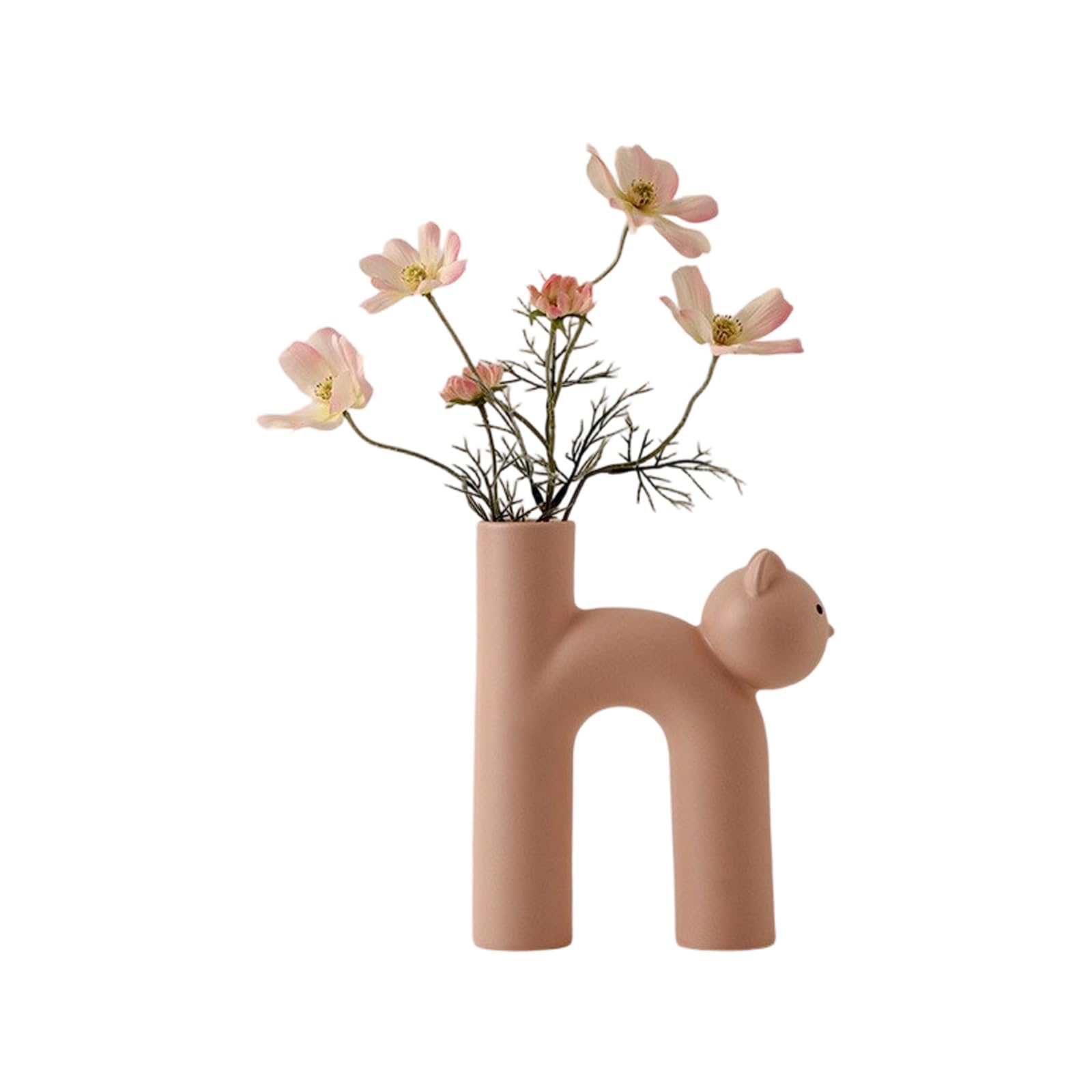 Carotoe A Ceramic Vase Cats Decor For Desk Minimalists Cats Decors Decorative Flower Vases Vase Table Centerpieces Ceramic Buds For Home Decors Lovers