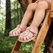 Ohwawadi Baby Girl Sandals Summer Fashion Wedding Dress Flats Shoes Soft Sole Closed Toe Beach Casual Sandal Infant Newborn Crib Shoes