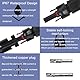 KEEHOM Solarkabel Y-Verteiler, 4-6 mm² 1 Paar Solarpanel 1Y2 10AWG Y Stecker Fotovoltaik Kabel Wasserdicht Gemäß IP68 Stecker Werkzeug, Solar Stecker Set, Photovoltaik Toolkit für Solarpanel Plug