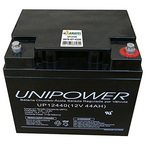Bateria Selada AGM 12V 44Ah UNIPOWER UP12440 Nobreak Ultraleve Pesca