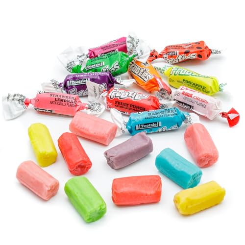 Taffy Candy 10 Flavors – Bulk Bag, Individually Wrapped, Fruit Chews, Gluten and Peanut Free, 2 lb (290 Pieces)