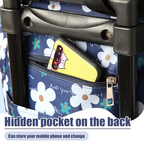 Robuste, wasserdichte Einkaufstrolley-Tasche auf Rädern – leichte Einkaufswagentasche für einfache Lagerung, perfekt für Supermärkte und Gemüse und praktisch – Bild 6