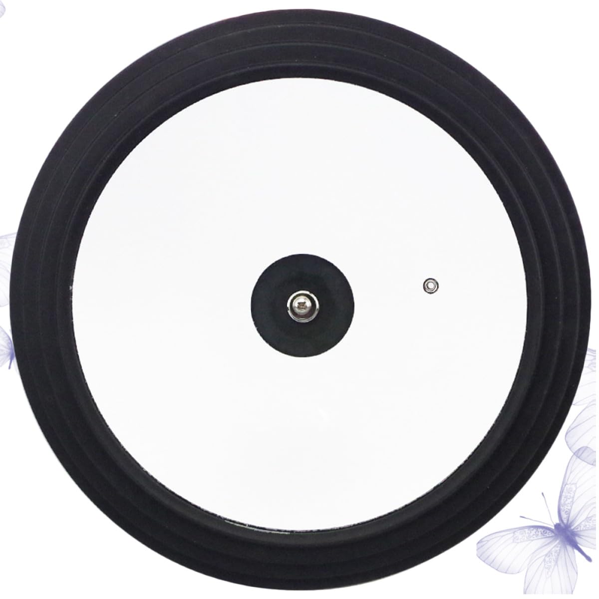 Couvercle en Verre Trempé 26-30 Cm avec Rebord en Silicone Résistant la Chaleur, Anti-éclaboussures D'huile, Multi-tailles pour Casseroles et Poêles, Couvercle de Casserole