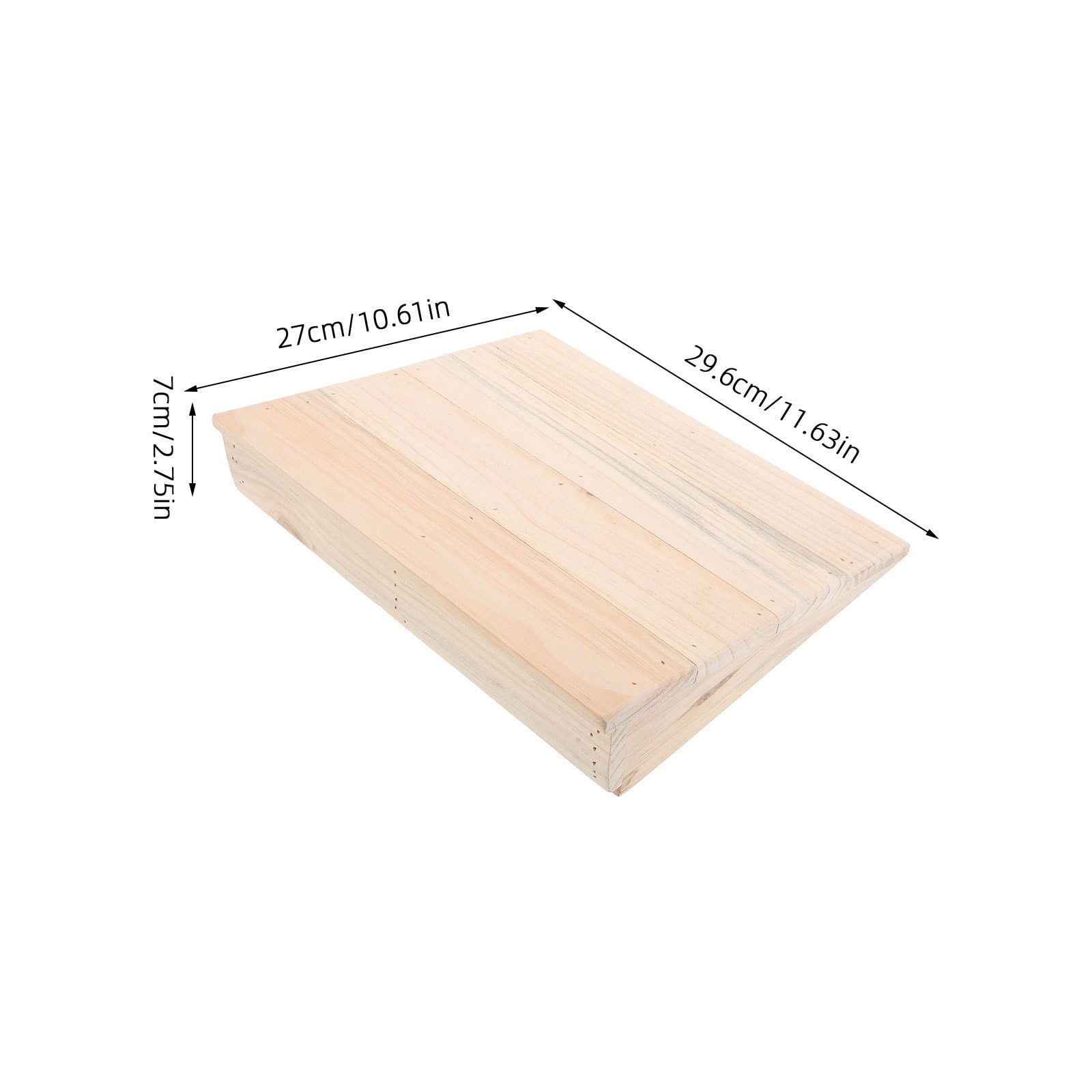Operitacx Rampa de Madera Maciza para Sillas de Ruedas y Scooters Eléctricos, Antideslizante, Beige, Adecuado para Umbrales y Escalones en Puertas y Entradas