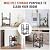 INNO STAGE Firewood Rack Fireplce Firepit Tools Set Double Layer Iron Wood Log Holder for Fire Place Outdoor Indoor Accessories-Brush, Shovel, Tong, Hook
