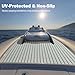 ICOOP Boat Flooring Sea Deck Non-Slip EVA Foam Boat Decking Marine Vinyl Flooring with 3M Adhesive Backing Seadek Waterproof Hydro Turf Marine Mats for Boats Pontoon 94.5