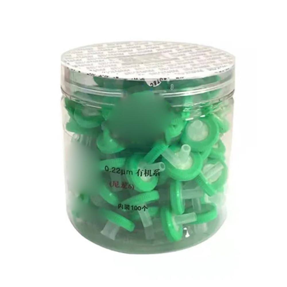 100 sztuk laboratoryjnych nylon/membrana PTFE filtr strzykawkowy 13 mm/25 mm 0,22 lub 0,45 do wyposażenia laboratoryjnego (25 mm 0,22 um PTFE)