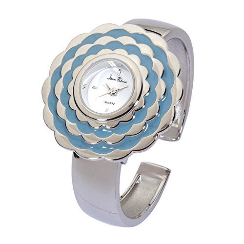 2014.Jewelyr.Luxe Montre Jean Patrick Bracelet Rigide Clip Fleur Acier 316 L Inoxydable