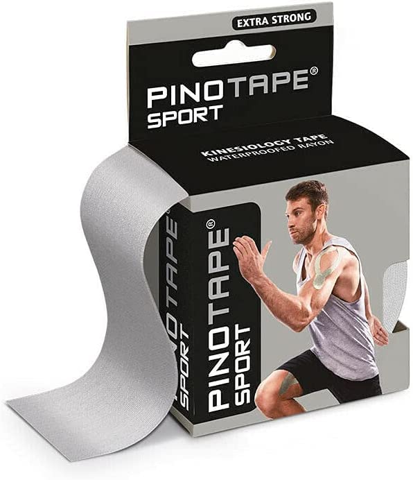 Pinotape Sport Kinesiologisches Tape 5 cm x 5 m Silber 5er Pack