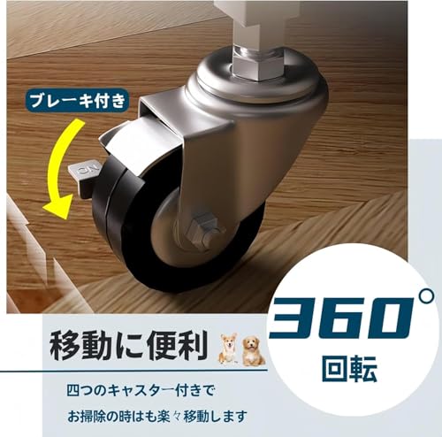 TUIYIDUO 犬のケージ ペットケージ 大型 ステンレス鋼 長さ95×幅65×高さ79cm JWZDGL-TYD-001 の商品画像 4