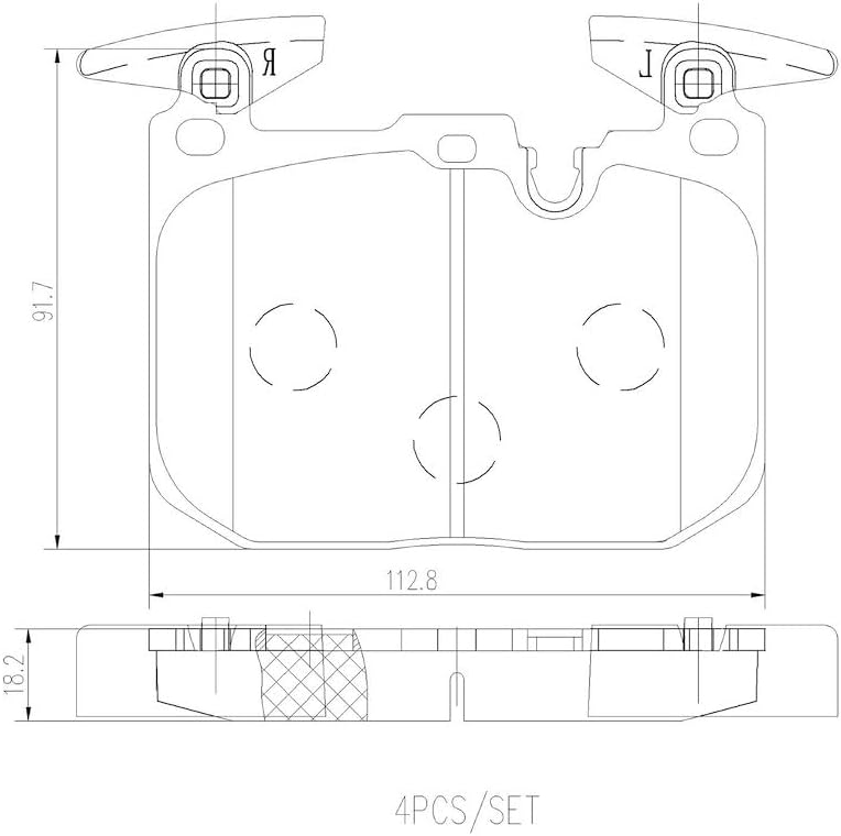 Brembo P06088N Premium Ceramic Front Disc Brake Pad Set BMW OE# 34106878878