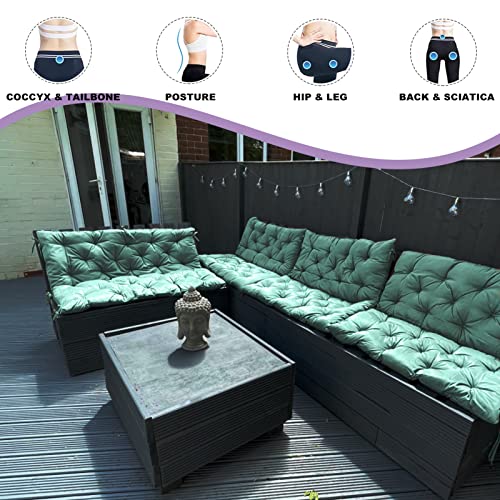 Dttra Garden Bench Seat Cushion, Waterproof Swing Replacement Cushions With Backrest And Ties, Outdoor Porch Patio Swing Non-Slip Chairs Pad (L, 40 * 60In) #TOP1
