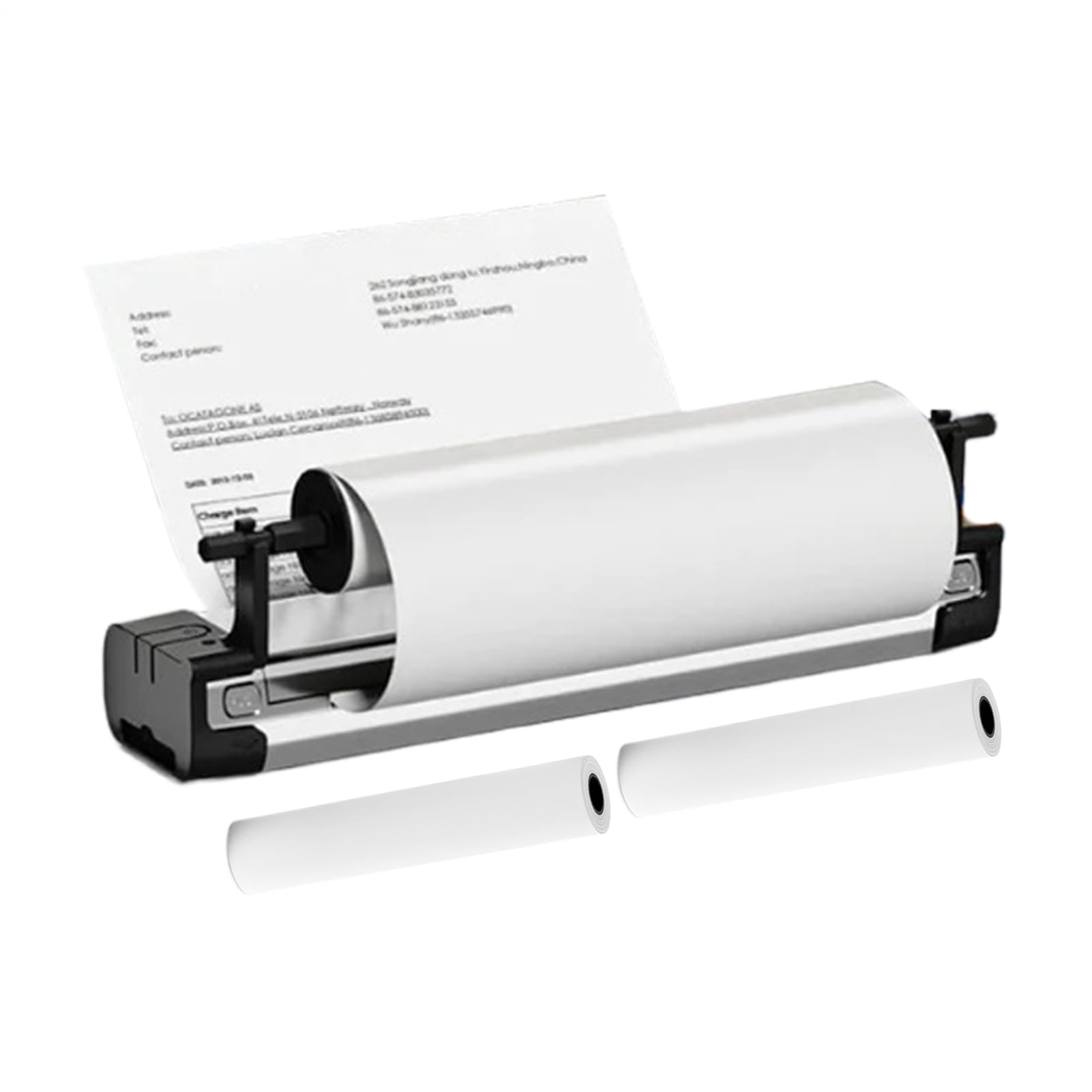 Supporto Per Stampante E 2 Rotoli Di Carta Termica, Accessori Per Stampanti Da Ufficio Portatile Per Viaggi, Casa E Ufficio, Supporto Per Stampante Mobile, Supporto Per Stampante