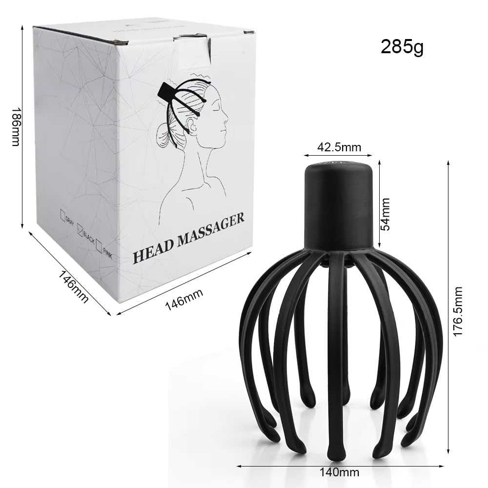 Masajeador eléctrico de pulpo para cuero cabelludo, masajeador de cabeza de pulpo, masajeador de cabeza inalámbrico, masajeador de cabeza de 360 grados con 3 modos, herramienta portátil de masaje del