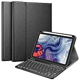 Fintie Keyboard Case for iPad Mini 6th Generation 8.3 Inch (2021 Model), Soft TPU Back Stand Cover with Pencil Holder & Magnetically Detachable Wireless Bluetooth Keyboard for iPad Mini 6, Black