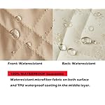 Ameritex Loveseat Cover Water-Resistant Quilted Furniture Protector with Back Nonslip Paws Slipcover for Dogs, Kids, Pets Loveseat Slipcover Stay in Place for Leather (46", Beige) - Image 3
