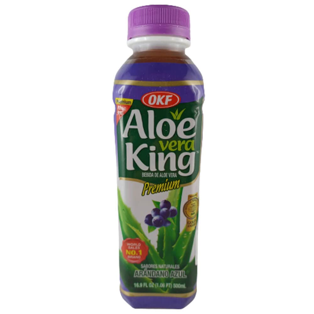Bebida de aloe vera King, arándano, 20 unidades (500 ml) con depósito desechable