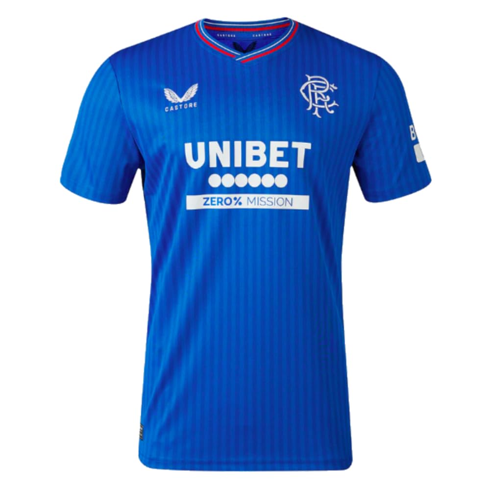 Castore Blue 2023-2024 Glasgow S Home Football Soccer T-Shirt