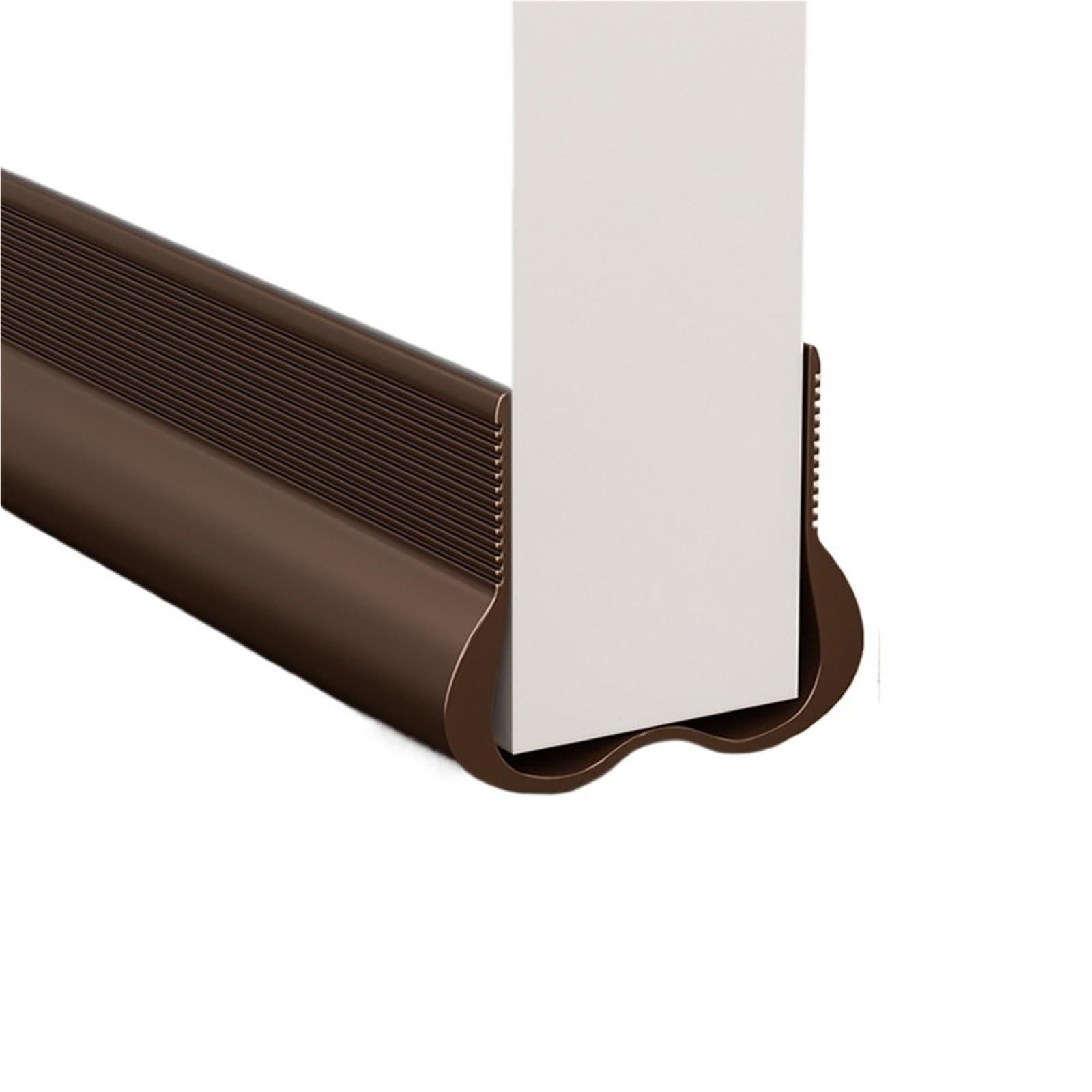 Draft Excluder For Doors PVC Flexible Door Bottom Seal Strip Weatherstrip Under Door Draft Stopper Sealing Strip OundProof Gasket Window Draft Guard(Brown 1pcs)