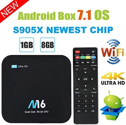 Android TV Box - VIDEN Newest Android 7.1 Smart TV Boxsets, Amlogic S905X Quad-Core, 1GB RAM & 8GB ROM, 4K @60fps Ultra HD, Support Video Encoder for H.265, 2.4GHz WiFi