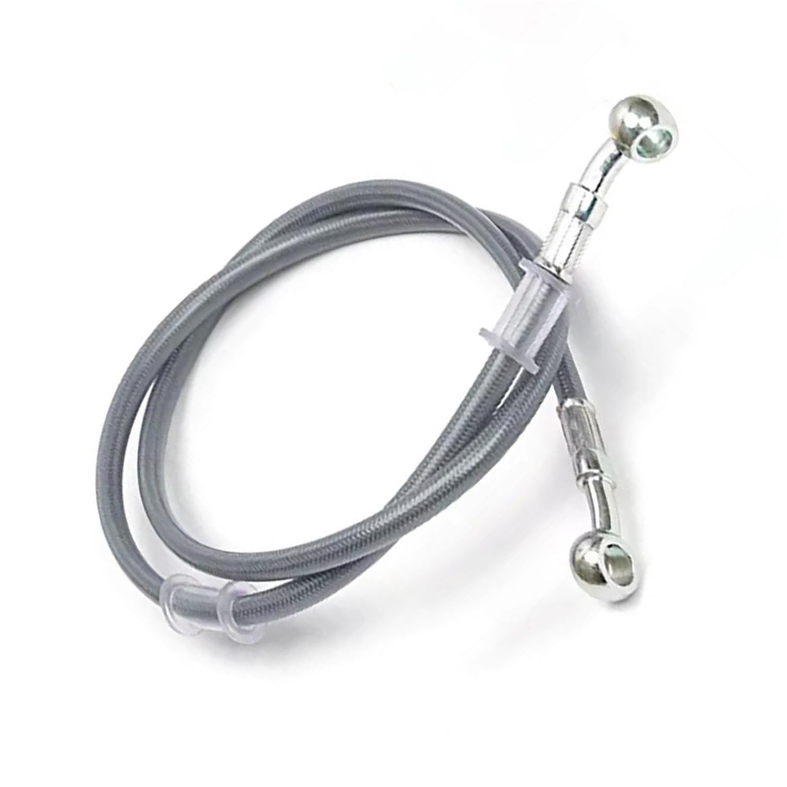 Shqxd Silver Hydraulic Brake Hose For Kawasaki For Y-Amaha For H-Onda Motorcycle Universal Racing Hydraulic Brake Line Tube Pipe Motorbike Braided Oil Hoses 28 Degre Lengh10cm-500Cm(130Cm)