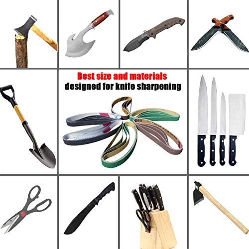24 pcs 1234 x 1234 replacement belt kit for work sharp original knife amp tool sharpener and combo knife sharpener wskts amp wskts-kt - 8012024040010001200 grits