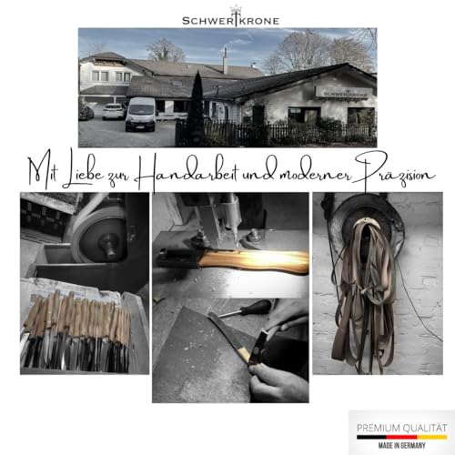 Foto von SCHWERTKRONE® Haarschneideschere für Rechtshänder Edelstahl [MADE IN GERMANY] - Friseurschere Haarschere - Schere zum Haare schneiden - Hair Cutting Barber Scissors - Friseur Schere - Ausdünnschere