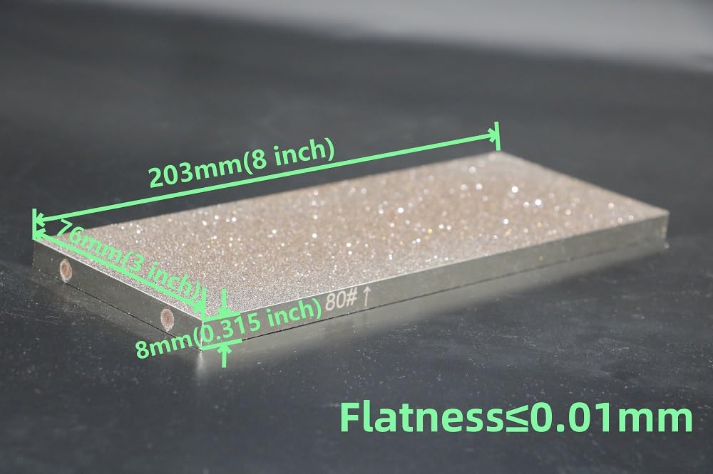 CBN Schleifstein 8 Zoll, Doppelseitig 20,3 x 7,6 cm, Wetzstein Messerschärfer für Schnellarbeitsstahl und Spezialstahl, für den privaten und professionellen Gebrauch (80/180 Körnung)