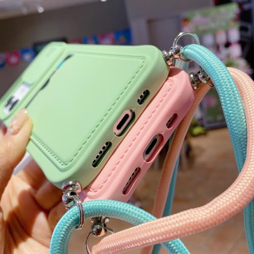 Coque avec protection d'objectif et cordon pour iPhone 12 Pro rose - 6