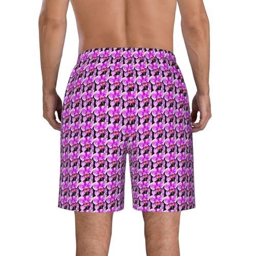 Orchid Flower Print Stylish Beach Shorts Swim Trunks Lightweight Breathable Summer Outdoor Activities3