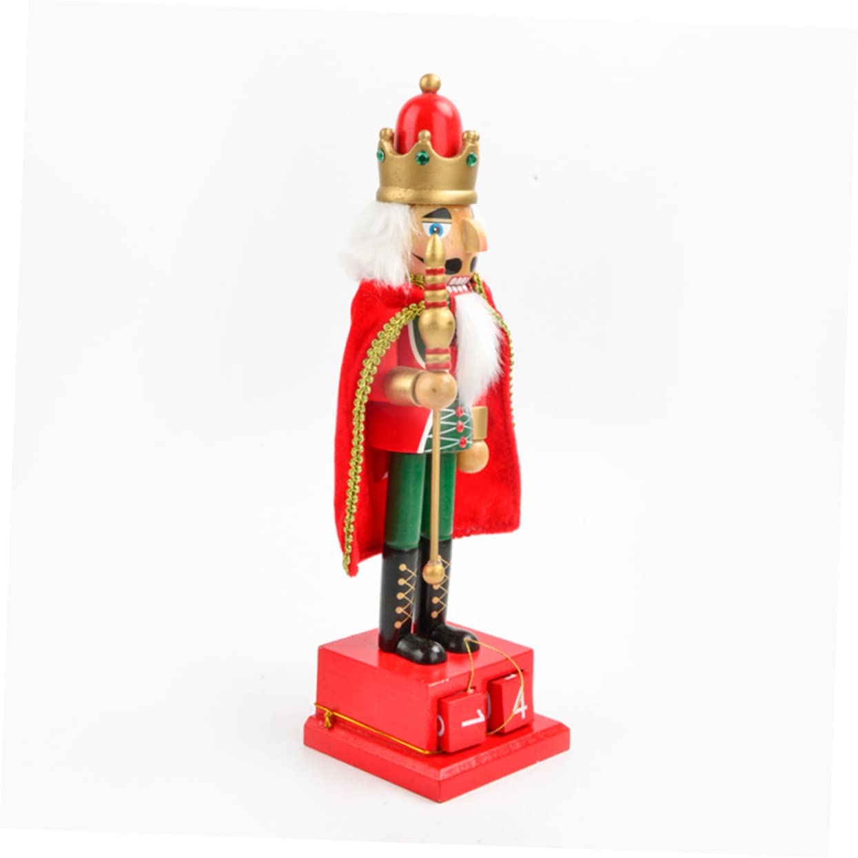 Ipetboom Adorno de Muñeco de Madera para Navidad Calendario de Cuenta Regresiva Decoración Festiva