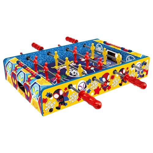 World Tech Toys Marvel Spidey & Friends Foosball Table for Kids – Tabletop Soccer Game with Rod Handles