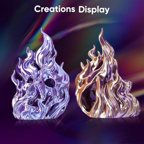 Image of ERYONE Silk Filament PLA+ 1.75mm Shiny 3D Printer Filament, Multicolor PLA 4 in 1, 1kg (2.2LBS) /Spool, HS Silk Quadruple Color Electrical Night(Neon Purple & Bright Blue & Neon Pink & Neon Yellow)