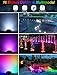 CREPOW RGB Underwater Pond Lights, Super Bright LED Submersible Fountain Lights Colored Landscape Spotlights, Bluetooth APP Control IP68 Waterproof for Fish Aquarium Tank Garden Yard Pool(Set of 1)