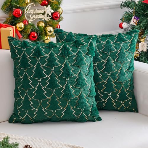 Brylleii Weihnachts Kissenbezug 2 Stück 50x50 cm Weihnachtskissen...