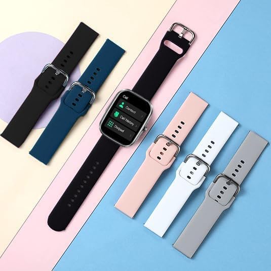 Compatible with Cubitt Aura Pro, Viva Pro, Aura,Viva Smart Watch Bands, Soft Silicone Adjustable Straps Quick Release Replacement Wristbands (8-PACK) - Image 5