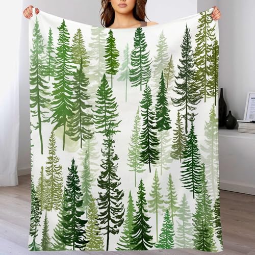 Couverture polaire flanelle microfibre douce vert chaud jete de canape - 2