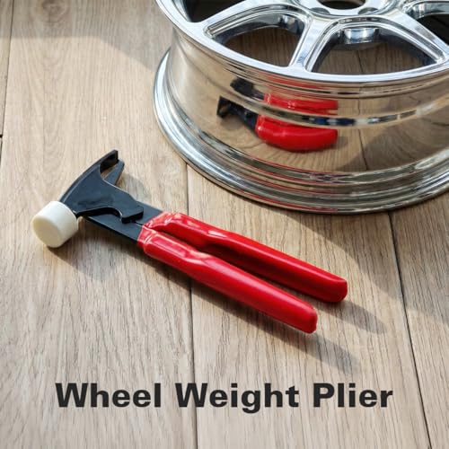 Image of CKAuto Wheel Balancing Weight Plier Hammer Tool with Plastic Jaws for Wheel Weights Clip On(Upgraded Version)