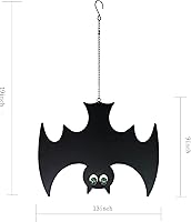 Vista 6 de Manortang Bats Hanging Halloween Decorations with Glowing Eyes 3pcs Spooky Stylish Décor for Fun Halloween