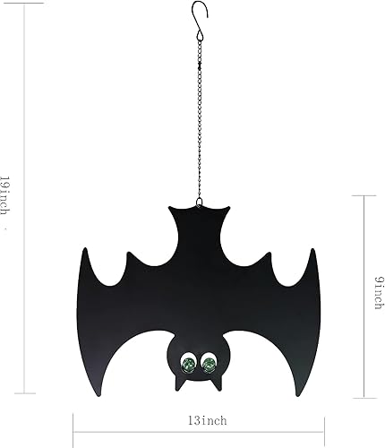 Miniatura 6 de Manortang Bats Hanging Halloween Decorations with Glowing Eyes 3pcs Spooky Stylish Décor for Fun Halloween