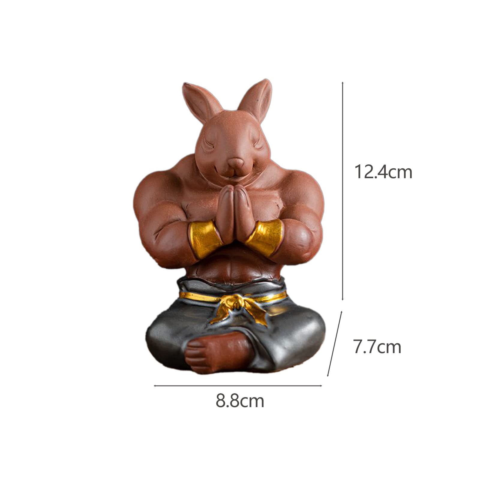 Amazon.co.jp: うさぎの置物 筋肉 ウサギ 置物 インテリア雑貨 茶寵