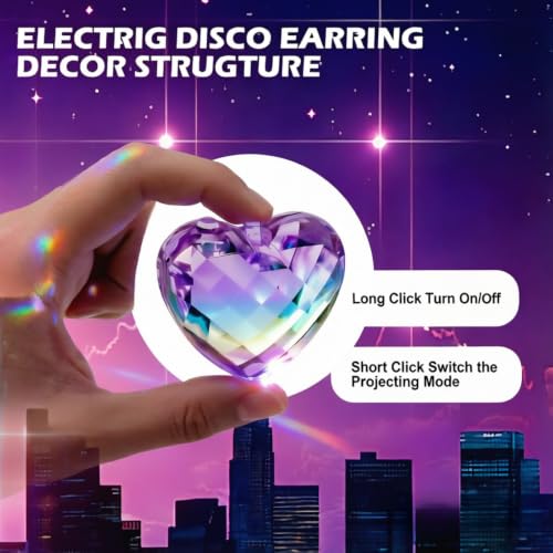 Image of Light Up LED Earrings for Women - USB Rechargeable, 16 Color Changing Flashing Ear Jewelry, Disco Party Rave Festival Dangling Earrings