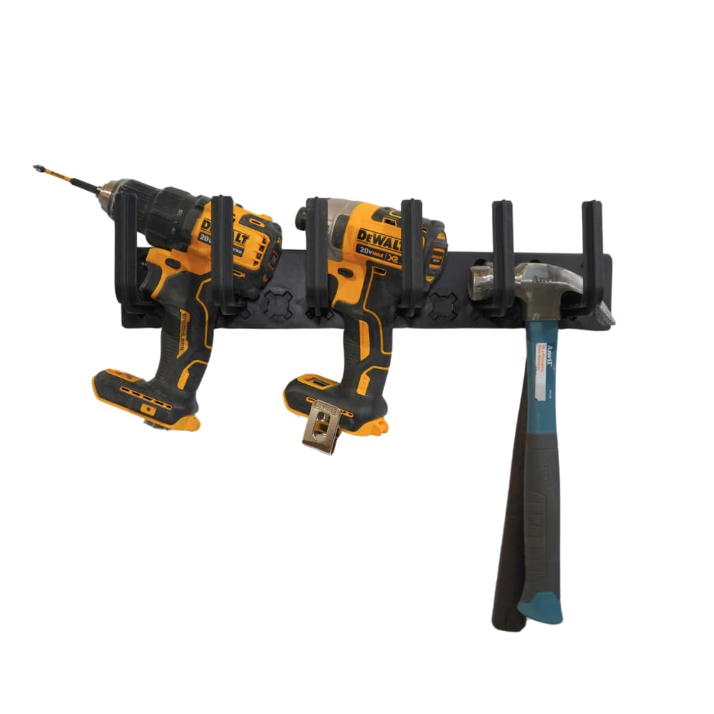 ToolBox Widget Tool Hanger | Garage Hook Rack Wall Mount | Peg Board Garage Wall Organizer, Pegboard Vertical or Horizontal Mount Tool Storage, Wall Hook Organizer